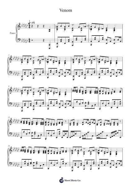 Venom Sheet Music by Kairiki Bear-Arr.Zoethune