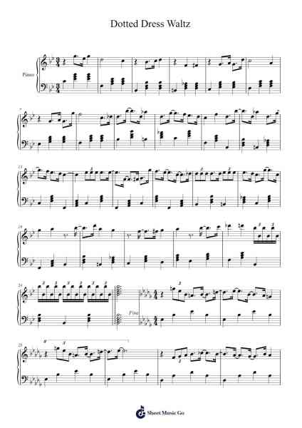Dotted Dress Waltz Sheet Music by Andrew London-Arr.Cofearl