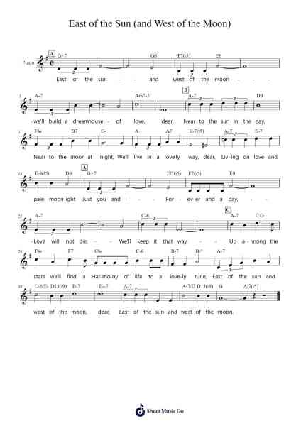 East of the Sun (and West of the Moon) Sheet Music by Sarah Vaughan-Arr.Kylejy Burrene