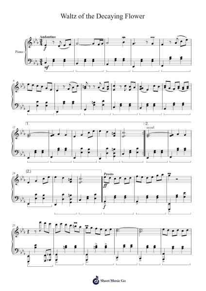 Waltz of the Decaying Flower Sheet Music by Ella Jozinovic-Arr.Warmew