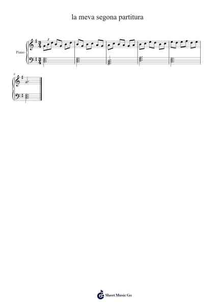 la meva segona partitura Sheet Music by Paola Agustí-Arr.Stanid