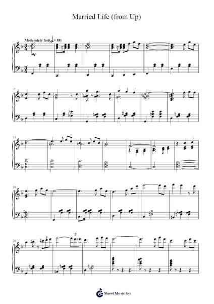 Married Life (from "Up") Sheet Music by Michael Giacchino-Arr.Jobmaltz Youngboyle