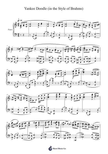Yankee Doodle (in the Style of Brahms) Sheet Music by Vincent-Arr.Sanprice