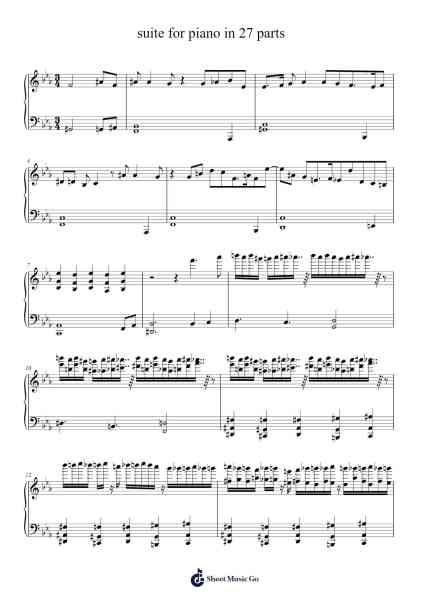 suite for piano in 27 parts Sheet Music by Galsbach-Arr.Holtbelle