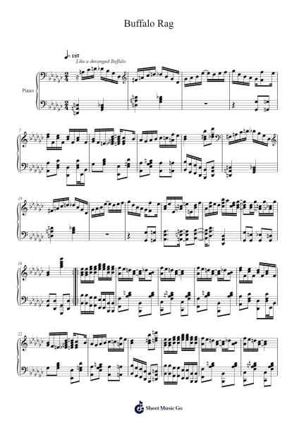 Buffalo Rag Sheet Music by Cameron Lee Simpson-Arr.Sibylmos Fordridge