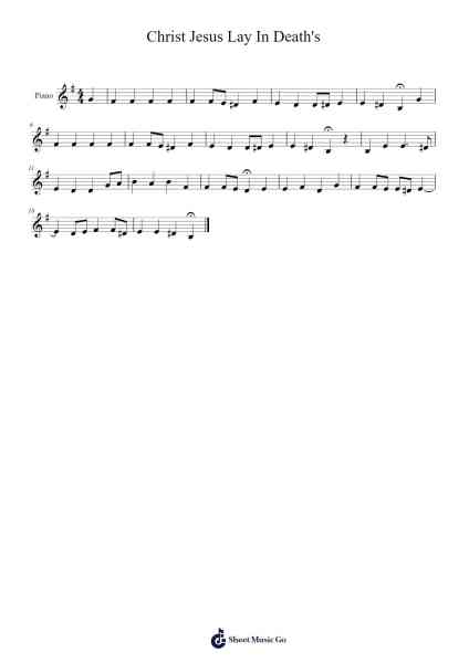 Christ Jesus Lay In Death's Sheet Music by Johann Sebastian Bach-Arr.Hula