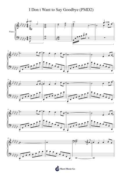 I Don t Want to Say Goodbye (PMD2) 樂譜由  - 編曲 Housebuck Boylejones