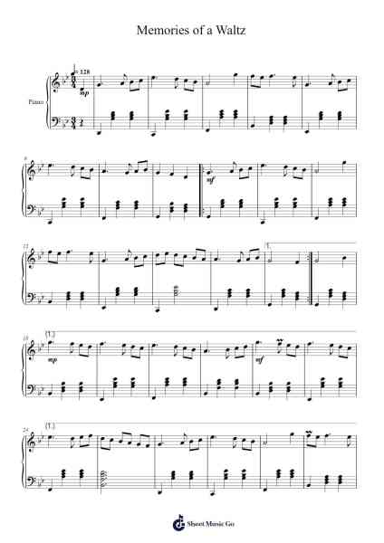 Memories of a Waltz Sheet Music by Y. Pinchasov-Arr.Fordbur