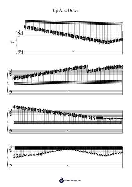 Up And Down Sheet Music by -Arr.Stilkim