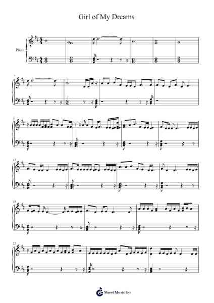 Girl of My Dreams Sheet Music by Rod Wave-Arr.Efbooth Borgfe