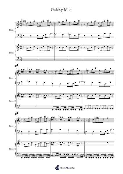 Galaxy Man Sheet Music by Ippo Yamada-Arr.Jeamesqy