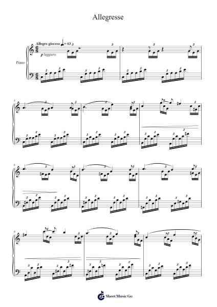 Pièces Brèves, 7: Allegresse - Gabriel Fauré Sheet Music by Gabriel Fauré-Arr.Reywood