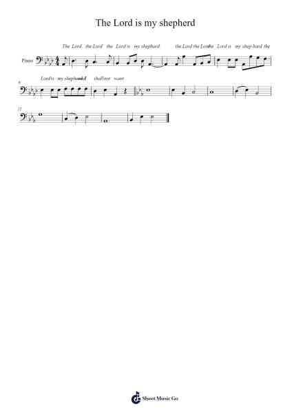 The Lord is my shepherd Sheet Music by -Arr.Payrusk