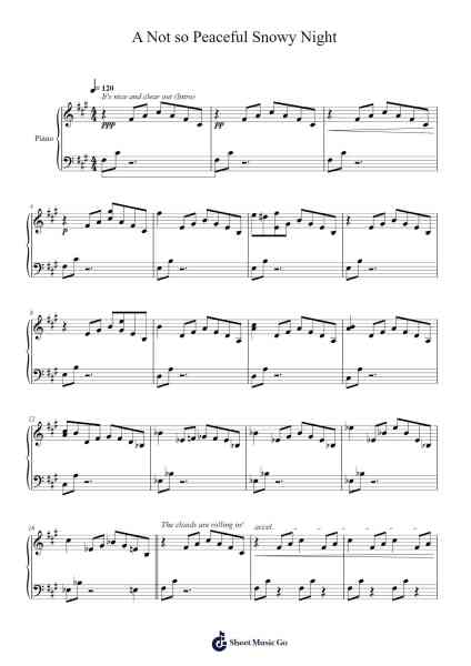 A Not so Peaceful Snowy Night Sheet Music by Nathaniel Hoskins-Arr.Melra Consmer
