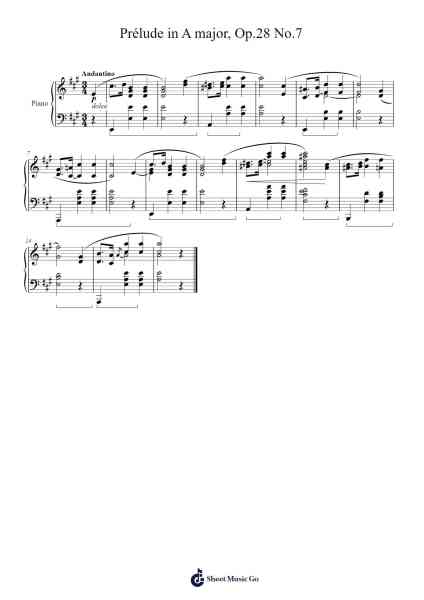 Prélude in A Major, Op. 28, No. 7 Sheet Music by Frédéric Chopin-Arr.Jannuel Graceche