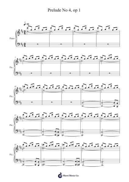 Prelude No. 4, Op. 1 Sheet Music by Mathis Lafontaine-Arr.Pullamb