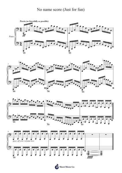 No name score (Just for fun) Sheet Music by m-11166492-Arr.Sherkes Dofrank