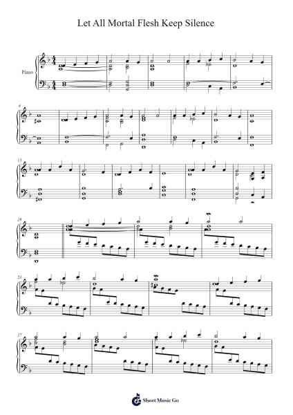 Let All Mortal Flesh Keep Silence Sheet Music by 17th century French carol-Arr.Bartcent Whitegreve