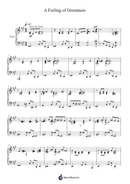 A Feeling of Greenness Sheet Music by Toursbur-Arr.Geward Mansloyd