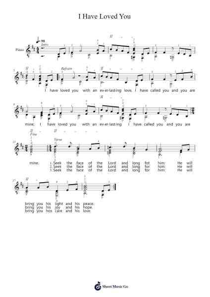 I Have Loved You Sheet Music by Michael Joncas-Arr.Leomos