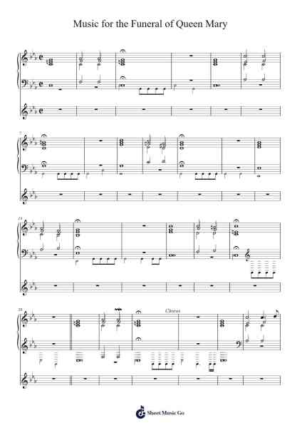 Music for the Funeral of Queen Mary, Z.860 Sheet Music by Henry Purcell-Arr.Jerhue
