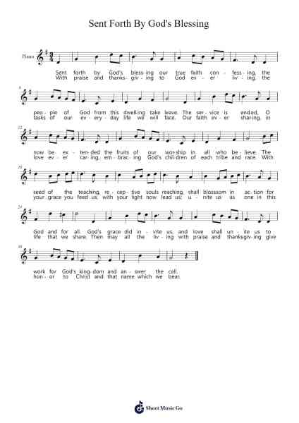 Sent Forth By God's Blessing Sheet Music by -Arr.Mickmin