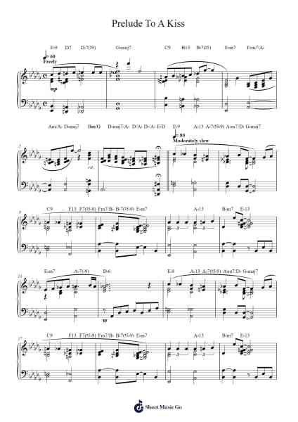 Prelude To A Kiss Sheet Music by Duke Ellington-Arr.Grelitt Bachdrow