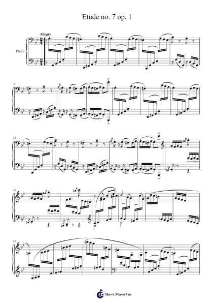 Etude no. 7 op. 1 Sheet Music by Nery-Arr.Stelgil Kaycia