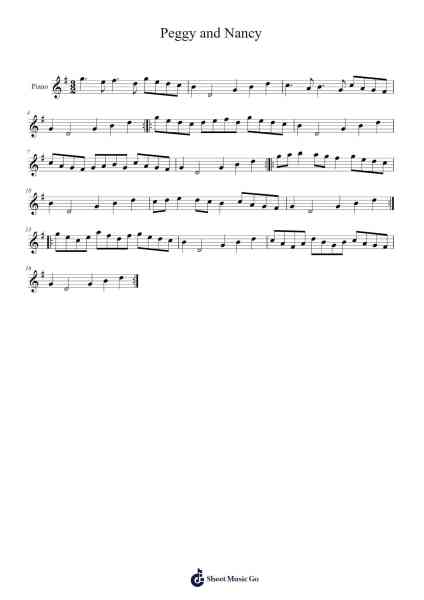 Peggy and Nancy Sheet Music by Trad. England-Arr.Fastjean