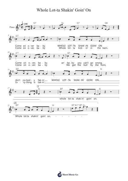 Whole Lot-ta Shakin' Goin' On Sheet Music by Dave "Curlee" Williams-Arr.Dunkin Betcie