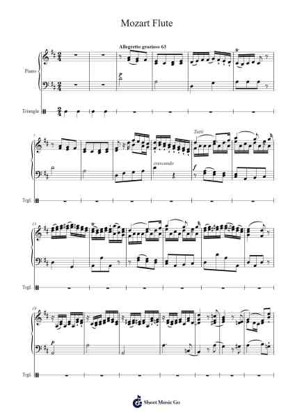 Mozart Flute Sheet Music by Wolfgan A. Mozart-Arr.Joyphrey
