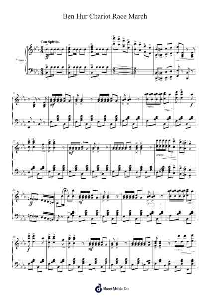 Ben Hur Chariot Race March Sheet Music by Edward Taylor Paull-Arr.Jeffhy Lionelmatt