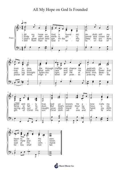All My Hope on God Is Founded Sheet Music by Joachim Neander-Arr.Brumaud
