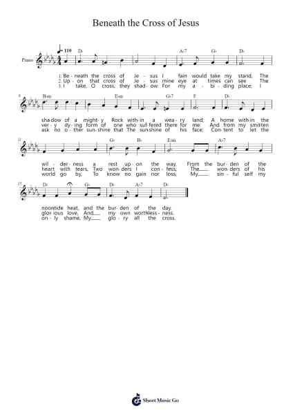 Beneath the Cross of Jesus Sheet Music by -Arr.Stilling