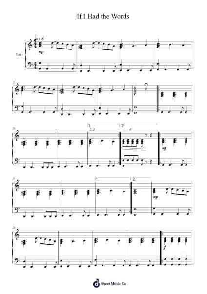 If I Had the Words Sheet Music by Holly Stanley-Arr.Bowreed