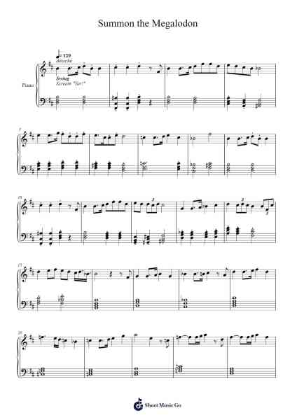 Summon the Megalodon Sheet Music by Misc Computer Games-Arr.Otnold