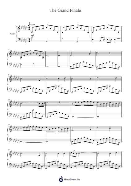 The Grand Finale Sheet Music by Yoko Shimomura-Arr.Stilris Babty