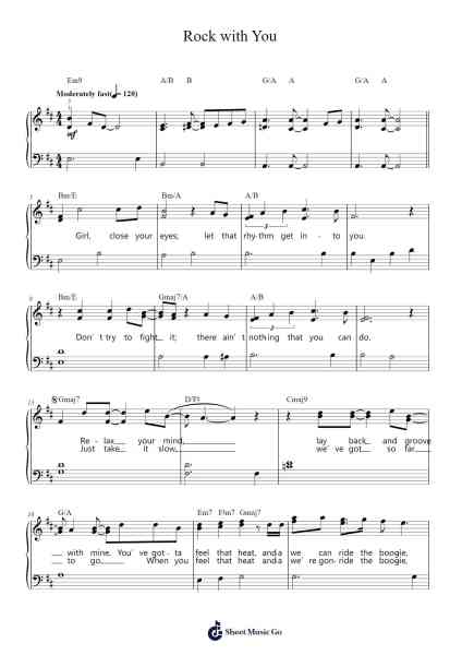 Rock with You Sheet Music by Michael Jackson-Arr.Poundpe