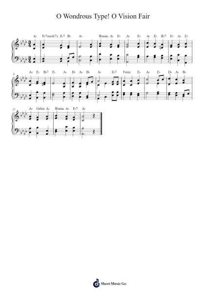 O Wondrous Type! O Vision Fair Sheet Music by William Knapp-Arr.Humetom Seanhutt