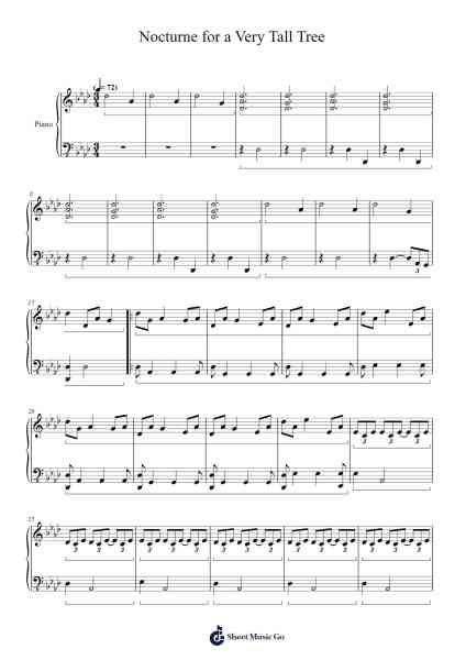 Nocturne for a Very Tall Tree Sheet Music by Odefred-Arr.Kylefie