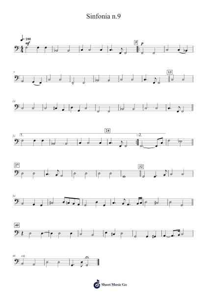 Symphony No. 9 in D Minor, Op. 125 Sheet Music by Ludwig van Beethoven-Arr.Wrighttab