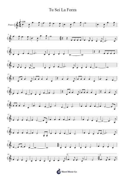 Tu Sei La Forza Sheet Music by -Arr.Birlus