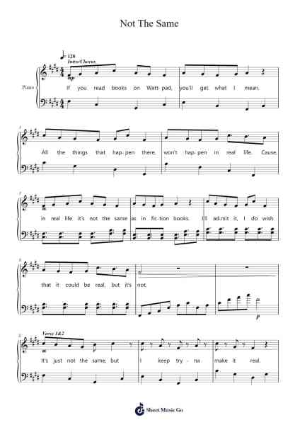 Not The Same Sheet Music by DijitalQueen-Arr.Osrias Drewnia