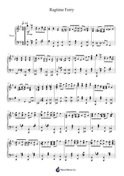 Ragtime Ferry Sheet Music by Finstone-Arr.Sailshead Verborn