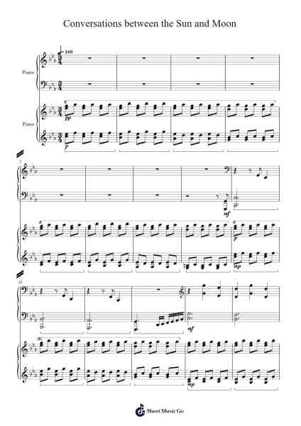 Conversations between the Sun and Moon Sheet Music by Graviron-Arr.Urkuk Joneswat