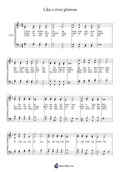 Like a river glorious Musica per pianoforte di James Mountain - Arr.Wrightrae