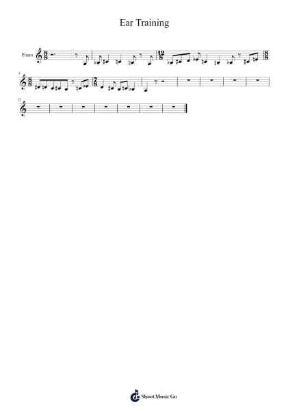 Ear Training Sheet Music by -Arr.O'Neilgrey