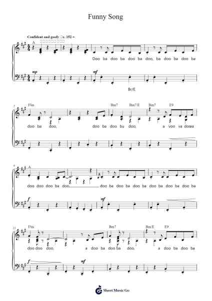Funny Song Sheet Music by Thomas Hewitt Jones-Arr.Bairdbian Lystan