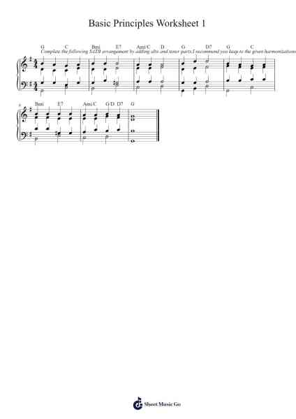 Basic Principles Worksheet 1 Sheet Music by Sungam-Arr.Sailshead Verborn