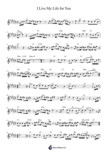 I Live My Life for You Sheet Music by FireHouse-Arr.Lenshaw